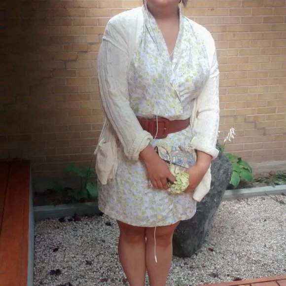 BCBGeneration Floral deep V-neck dress - Picture 1 of 6